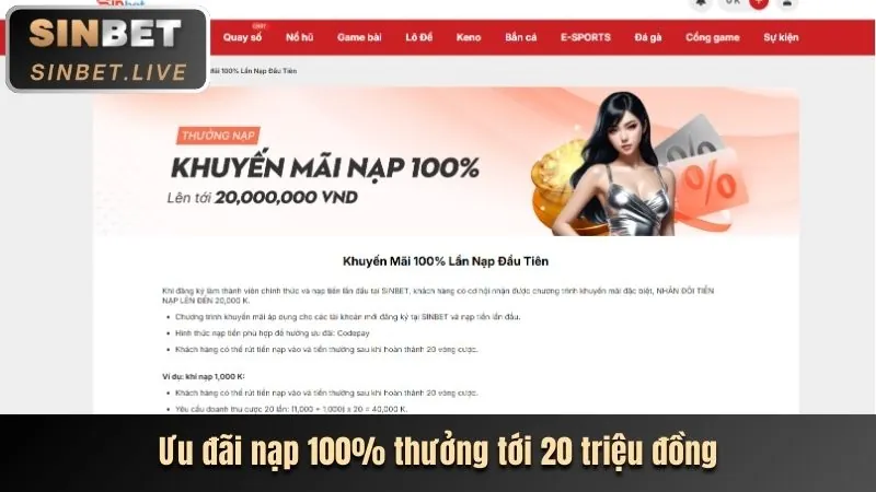 Thưởng chào mừng 169k